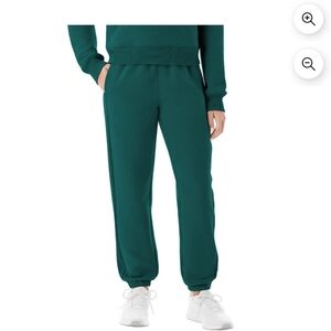 Members Mark Women's Fleece Lined Sweatpants Joggers, M, Dark Green, Warm!